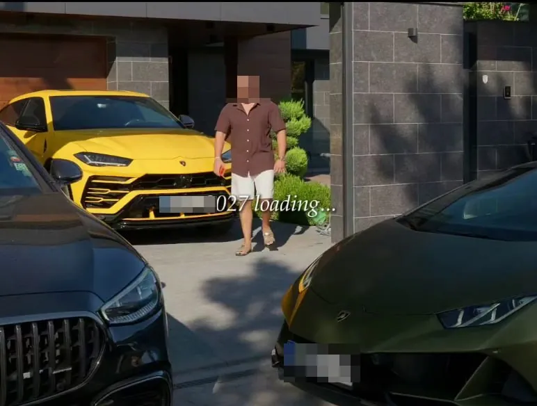 Luxury cars used as lifestyle marketing, with people and plates obscured