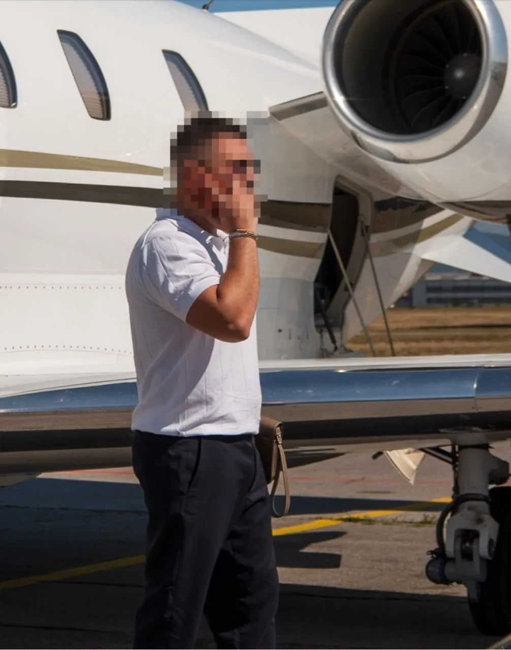 Anonymized private-aircraft lifestyle image